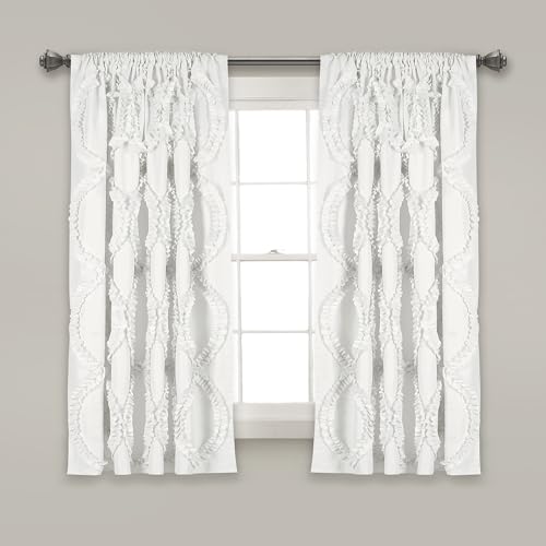Lush Decor Avon Window Curtain Panel White Single 54X45 - Maison & Cuisine Amazon Royaume-Uni à 13.14€