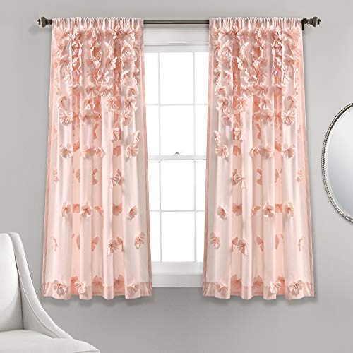 Lush Decor Riley Fenstervorhang, 114,3 x 137,2 cm, Blush - Deal Amazon à 23.96€