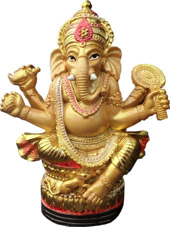 Statue de Ganesha en résine h. 13 x 10 cm d'or Dieu... - Bricolage & Outils Amazon France à 13.20€