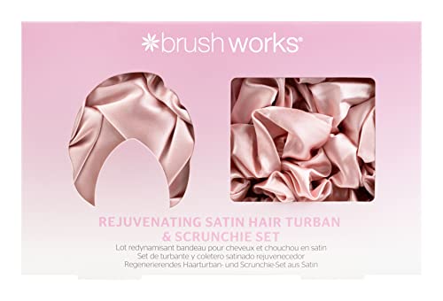 Brushworks Rejevenating Satin Hair Turban and Scrunchie Set - Beauté & Parfums Amazon France à 8.69€