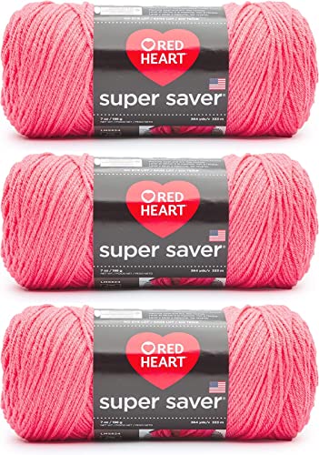 Red Heart Super Saver Pack of 3 - Persimmon - 7oz/198g... - Loisirs Créatifs Amazon Royaume-Uni à 9.85€