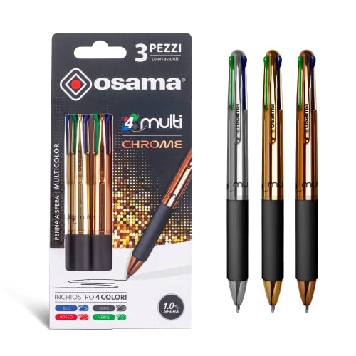 OSAMA, 4 Multi-Set Penne Colorate Cromate 4 Colori, 3... - Erreur de prix -76% à 7.90€