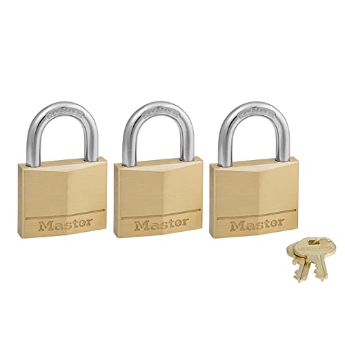 Master Lock 140TRI Vorhängeschloss aus massivem Messing mit... - DIY & Tools Amazon Germany à 9.59€