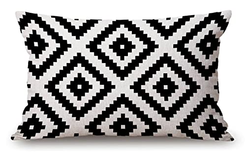 Solekla Housse de Coussin Lombaire Noire et Blanche en... - Maison & Cuisine Amazon France à 2.00€