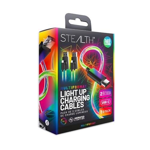 STEALTH Câbles lumineux de 2 m pour jeux et charges... - Jouets & Jeux Amazon France à 14.76€