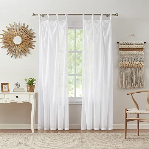 Indigo Ink - Fenstervorhang, Gauzy geknotete Krawatte Top... - Maison & Cuisine Amazon Allemagne à 18.74€