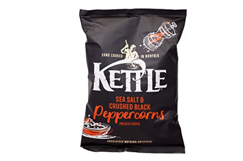Kettle Chips Sea Salt with Crushed Black Peppercorns 130g - Garden & Outdoor Amazon UK à 1.65€