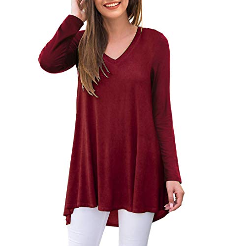 Ninee Camiseta de manga larga para mujer, cuello en V... - Amazon Espagne à 9.56€