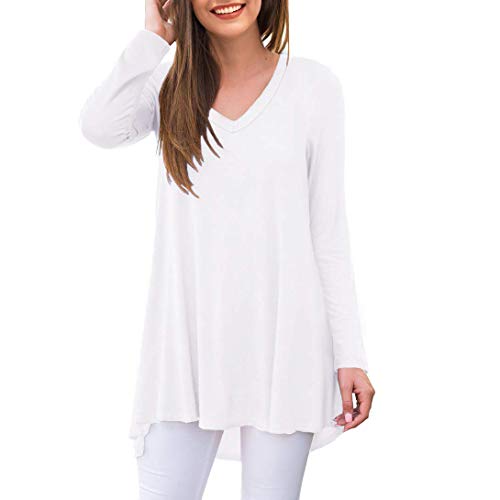 Ninee Camiseta de manga larga para mujer, cuello en V... - Amazon Espagne à 12.39€
