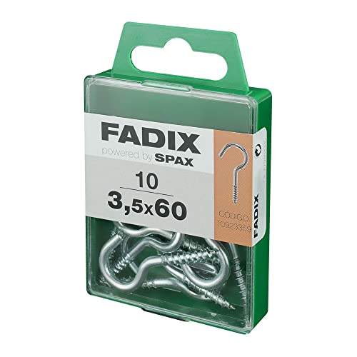 CAJA M 10 uds. HEMBRILLA ABIERTA CINC 3,5x60mm FADIX - Bricolage & Outils Amazon Espagne à 2.20€