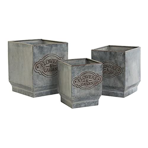 DKD Home Decor Set de macetas Color marrón y Gris, de Metal... - Amazon Espagne à 15.23€