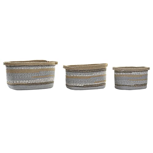 DKD Home Decor Korb-Set, Naturgrau, aus Jute und Baumwolle... - Maison & Cuisine Amazon Allemagne à 30.60€
