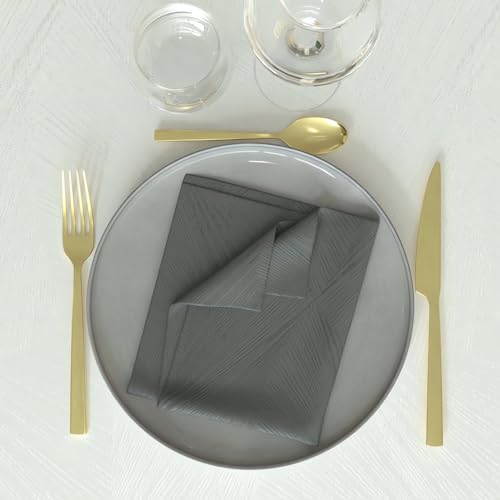 Soleil d'ocre, 3er-Set Servietten 45x45 cm Luxus Grau - Amazon Germany à 3.87€