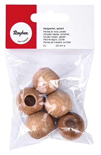 Rayher Perle Legno, Lucide, 25mm, Fsc, Naturale, 10mm Foro... - Loisirs Créatifs Amazon Italie à 3.99€