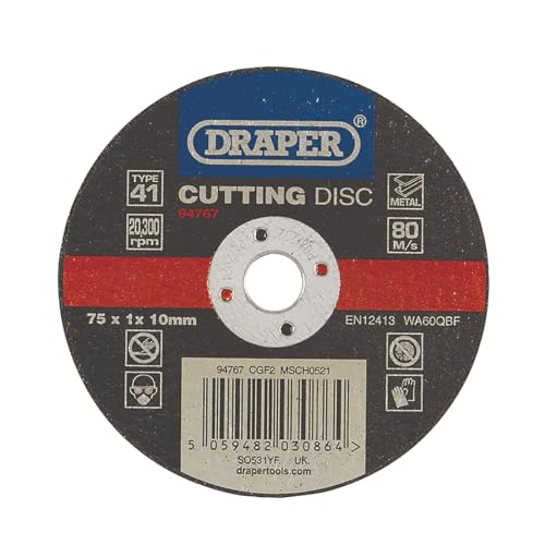 Draper 94767 Metal Cutting Disc, 75 x 1 x 10mm - Bon plan à 1.14€