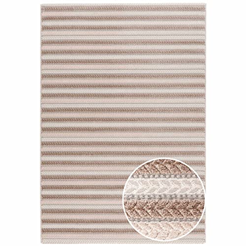 Mynes Home Tappeto a pelo corto, beige, 120 x 170 cm... - Maison & Cuisine en promo à 24.43€