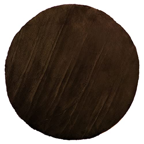 Rug Fluffy 160 cmround Brown en promo à 81,71€ (-51%) sur Amazon FR