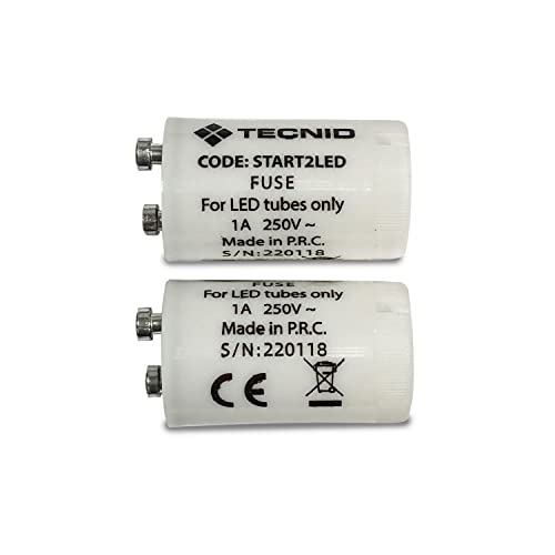 TECNID 2 Starter für T8 G13 LED-Röhren, Weiß - Amazon Germany à 5.52€