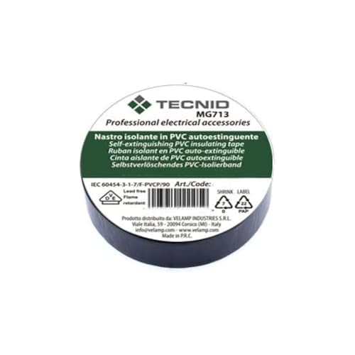 TECNID Nastro Isolante in PVC - 15mm x 10mt - Spessore... - Nouvelle promo Amazon à 1.48€