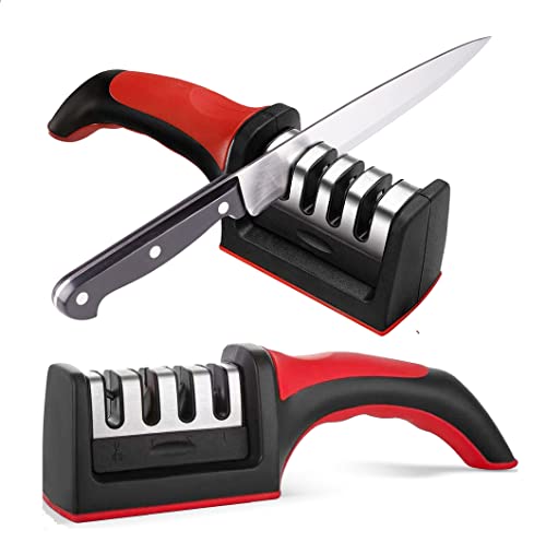 Knife Sharpeners for Kitchen Knives– Stainless Steel 4 in1... - Maison & Cuisine Amazon Royaume-Uni à 1.98€