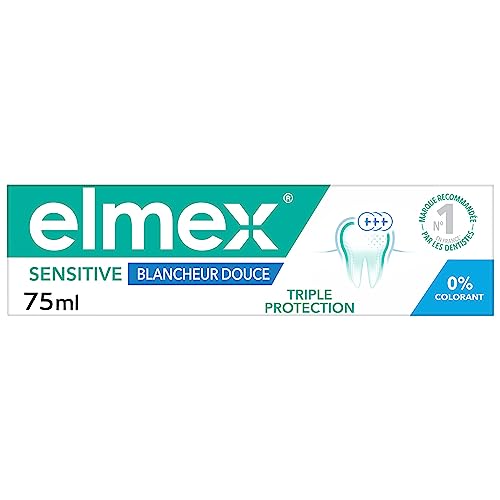 ELMEX - Dentifrice Elmex Sensitive Blancheur Douce 0 %... en promo à 4,60€ (-83%) sur Amazon FR