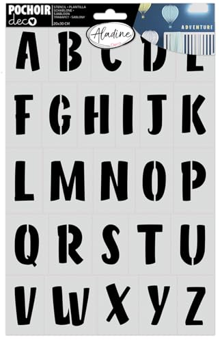 POCHOIR DECO ALFABET L - 3 POCHERS - 20 x 30 cm - Amazon Italie à 4.36€