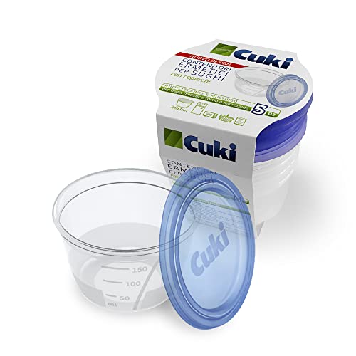 Cuki Recipientes herméticos para salsas, transparentes, 5... - Épicerie Amazon Italie à 2.56€