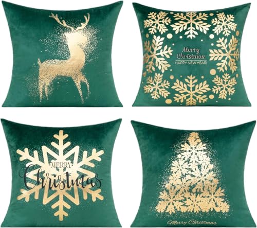 All Smiles Lot de 4 Housses de Coussin décoratives de Noël... en promo à 15,50€ (-37%) sur Amazon FR