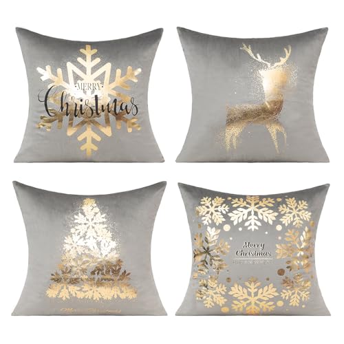 All Smiles Lot de 4 Housses de Coussin, 45,7 x 45,7 cm... - Maison & Cuisine Amazon France à 16.88€