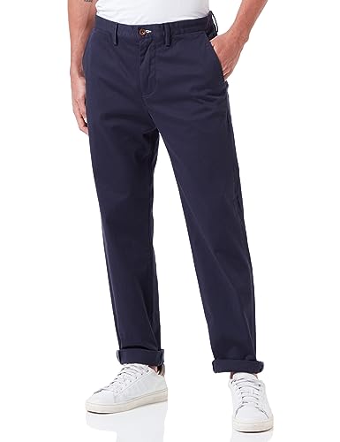 GANT Slim Twill Chino Pantaloni Eleganti, Blu Marino, 33W x... - Maison & Cuisine en promo à 53.51€