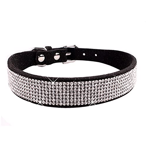 Dog Collar Suede Fiber Crystal Dog Collar Comfortable... - Animalerie Amazon Royaume-Uni à 1.61€
