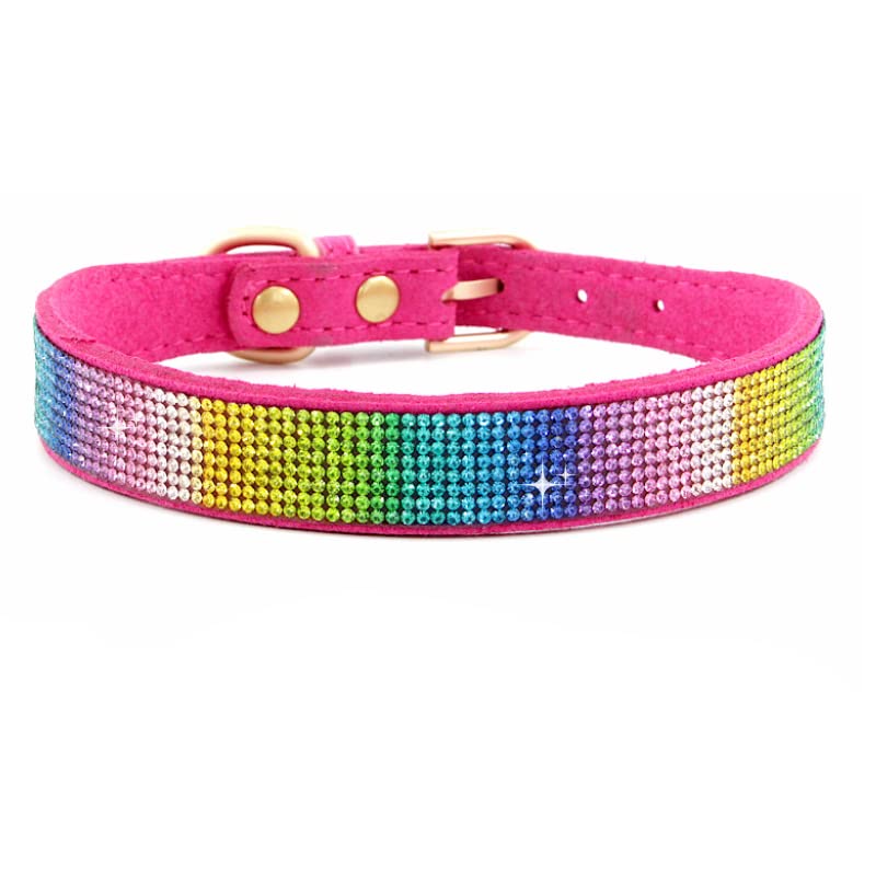 Dog Collar Suede Fiber Crystal Dog Collar Comfortable... - Animalerie Amazon Royaume-Uni à 1.69€