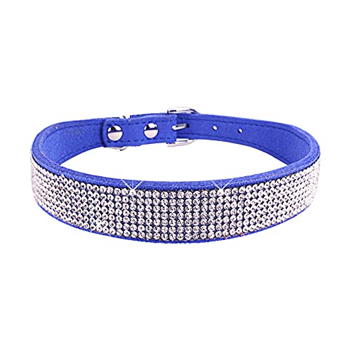 Dog Collar Suede Fiber Crystal Dog Collar Comfortable... - Animalerie Amazon Royaume-Uni à 1.69€