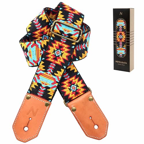 Nefelibata Cool Woven Guitar Strap - Cotton Guitar Straps... - Deal Amazon à 14.60€