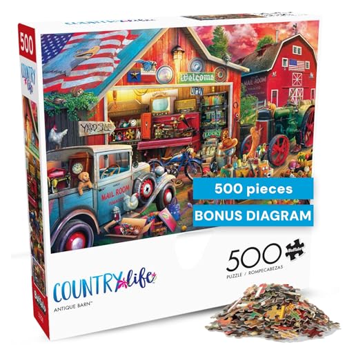 Buffalo Games - Eduard - Antique Barn - 500 Piece Jigsaw... - Jouets & Jeux Amazon France à 12.48€