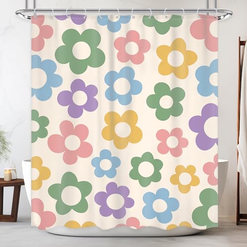 Newsely Duschvorhang mit niedlichem Retro-Blumen-Design für... - Home & Kitchen Amazon Germany à 12.25€