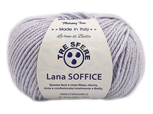 Gomitolo Lana Soffice Tre Sfere 50% Lana 50% Dralon +- 125... - Loisirs Créatifs Amazon Italie à 2.25€
