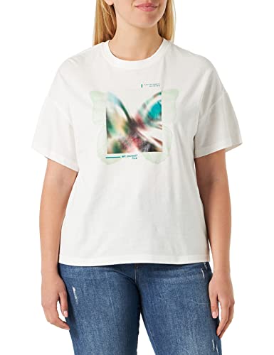 s.Oliver Camisetas de Manga Corta para Mujer, Crema 02d1, 36 - Mode & Vêtements en promo à 20.41€