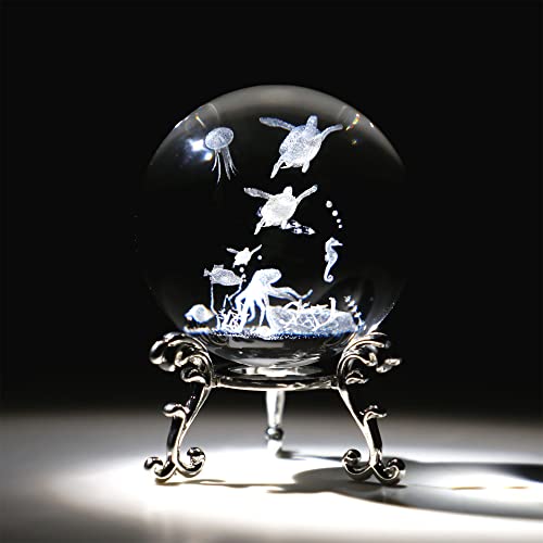 HDCRYSTALGIFTS Engraved Crystal Ball with Stand 60mm 3D... - Sports & Fitness en promo à 7.23€