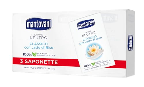 Mantovani Savon solide neutre d'origine végétale avec lait... - Beauté & Parfums en promo à 2.12€