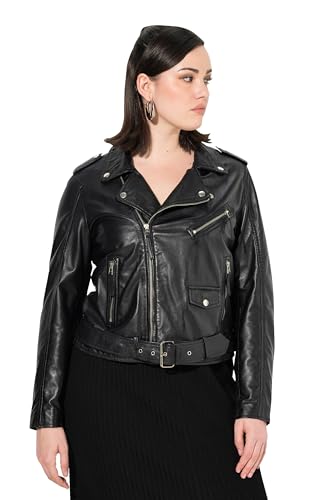 Ulla Popken Chaqueta de Cuero Estilo Motorista, Negro, 44... - Auto & Moto Amazon Espagne à 97.47€