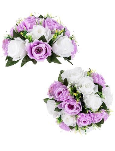 BLOSMON Blumenstrauß Blumengestecke Künstlich Deko Rose 2... - Maison & Cuisine en promo à 16.41€