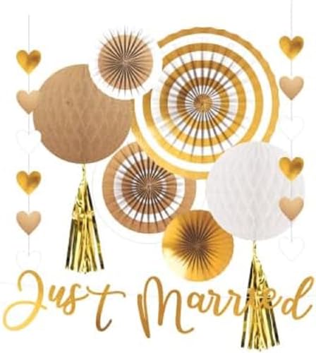 Amscan 9913247 - Hochzeitsdeko Just Married, 9-teiliges Set... - Home & Kitchen Amazon Germany à 8.39€