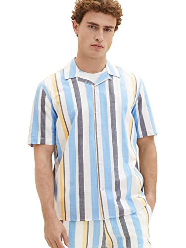 TOM TAILOR 1036217 Camisa, 31778-Blue Multicolor Big... - Vente Flash Amazon -61%