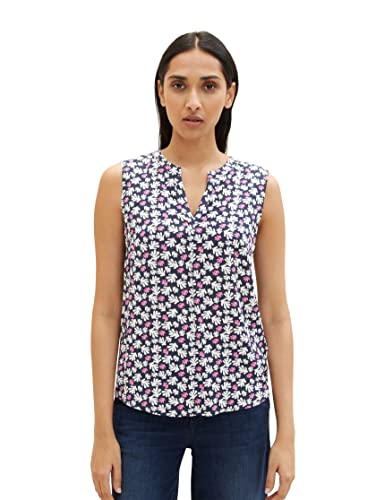 TOM TAILOR 1037428, Blusas Mujer, 32814 - Navy Round Leaf... - Amazon Espagne à 9.98€