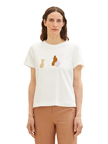TOM TAILOR Maglietta da Donna 1036785 10315-Whisper Whisper... - Nouvelle promo Amazon à 6.64€