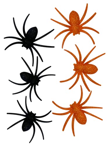 RUBIE'S 6 araignées paillettes noir et orange (Adulte) - Toys & Games Amazon France à 2.29€