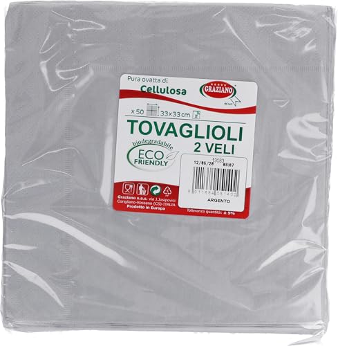 Graziano, Biologisch abbaubare Einweg-Papierservietten... - Maison & Cuisine Amazon Allemagne à 3.44€