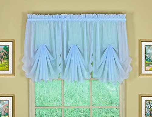 Today's Curtain Emelia Original Cantonnière en Voile, Bleu... - Home & Kitchen Amazon France à 8.66€