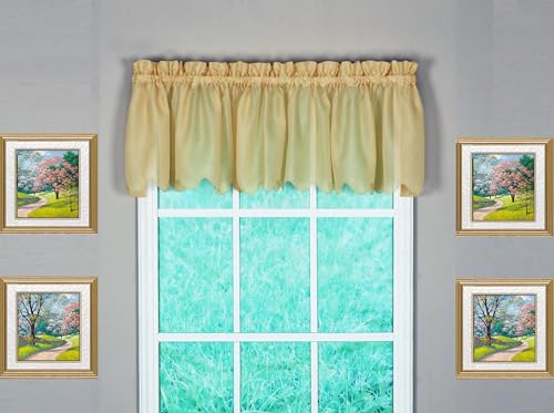 Today's Curtain Emelia Original Voile Valance 14", Gold... - Maison & Cuisine en promo à 7.21€